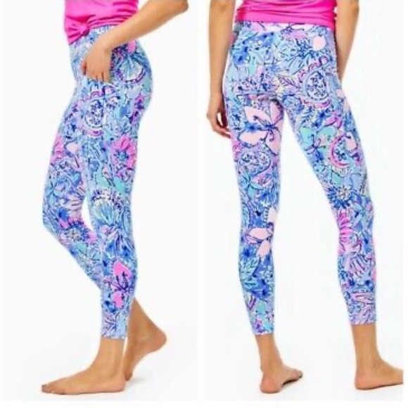 Lilly Pulitzer Luxletic Weekender High Rise Leggings, Pop Up Got Your Back, Lg. - Picture 2 of 10